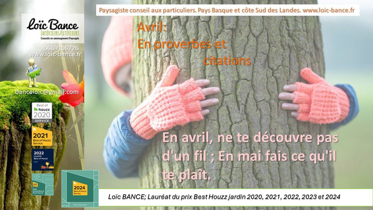 Avril en proverbes et citations au jardin