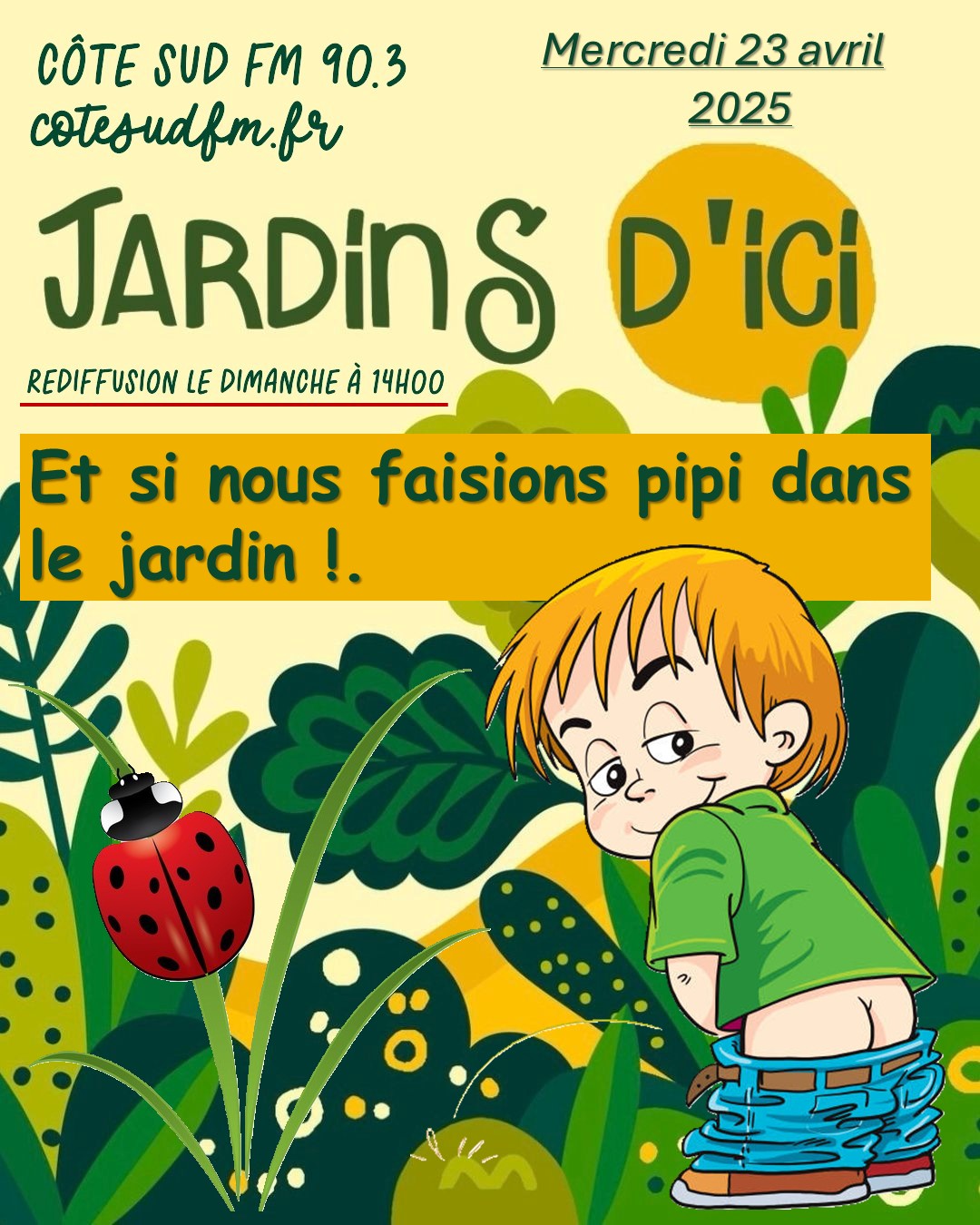 Bayonne Paysages pipi dans le jardin.