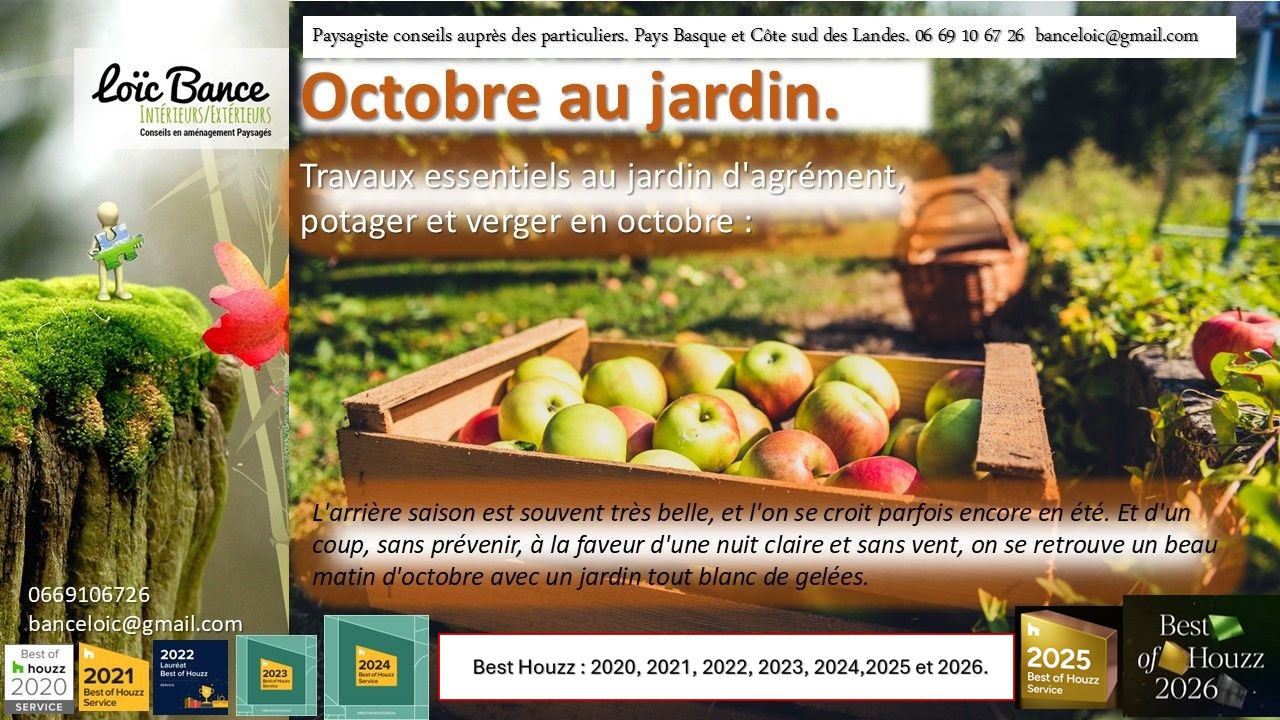 Octobre 2026 au jardin par Paysagiste Bayonne