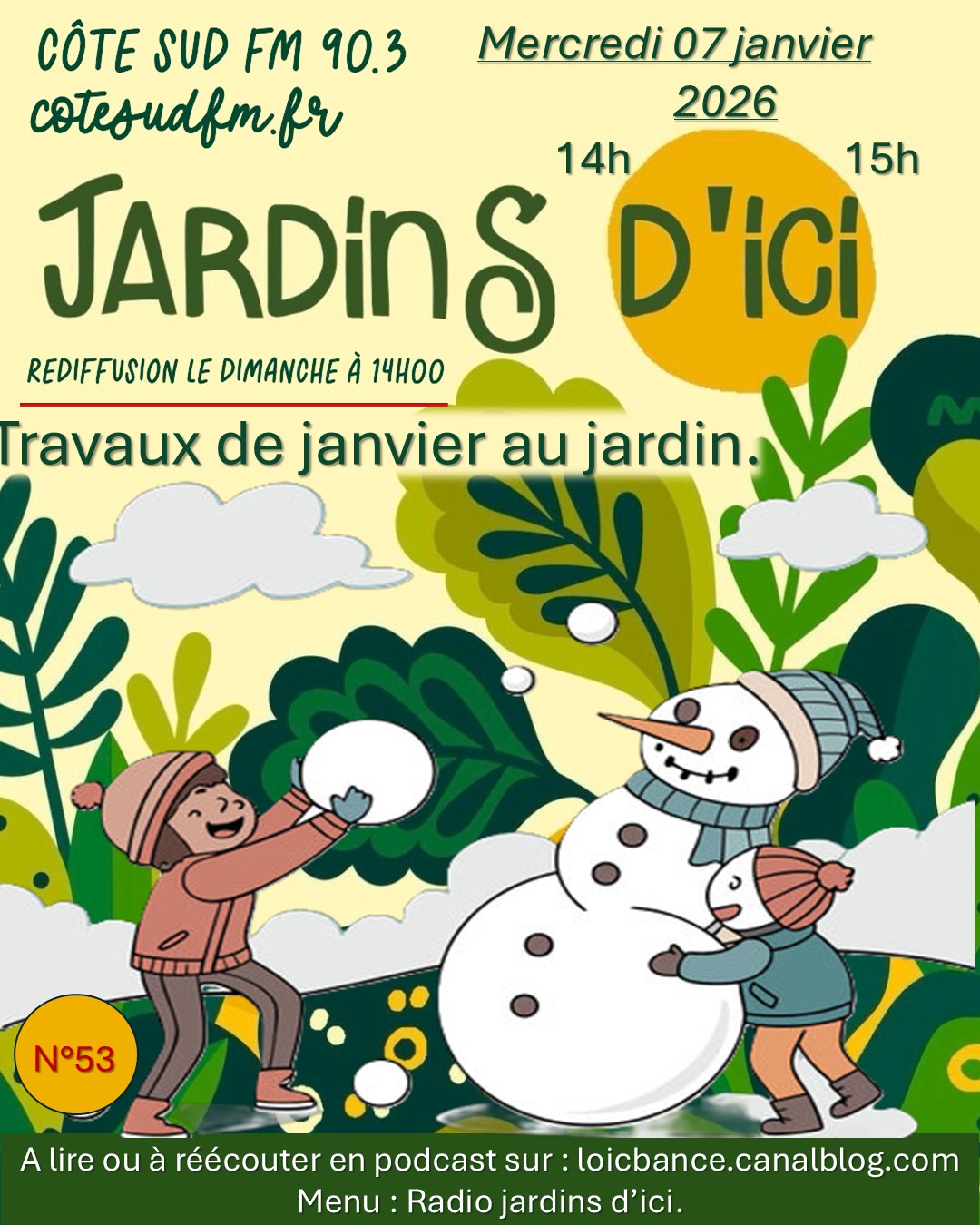 Jardin ornemental, potager ou fruitier, les travaux de janvier.